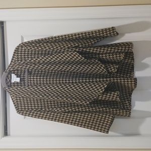 Coldwater Creek Hounds Tooth Swing Coat